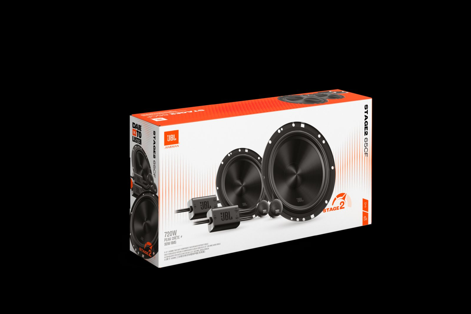 Ein JBL Car-Audio-Box-Set mit Lautsprechern, Hochtönern und einer Box.