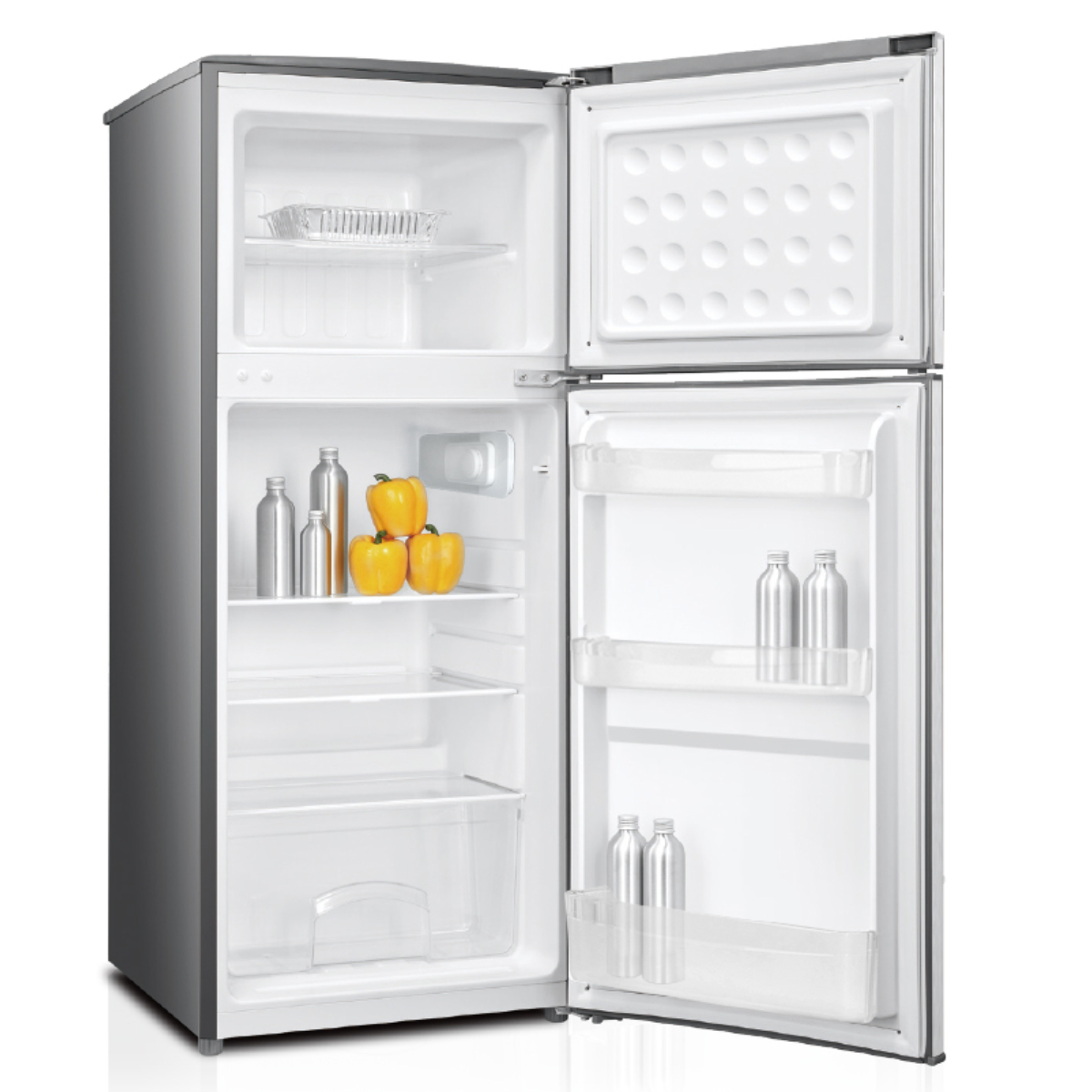 Rysunek techniczny czarnego, prostokątnego okapu z wymiarami w milimetrach na białym tle.