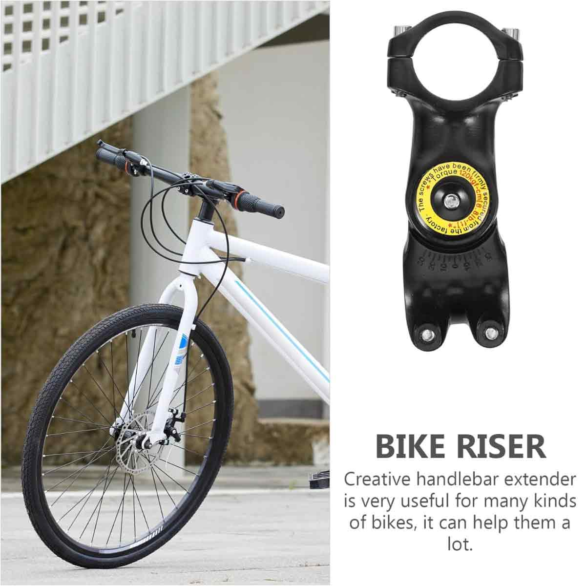 Ein weißes Fahrrad mit schwarzen Reifen. Auf der rechten Seite befindet sich ein Fahrradaufsatz.