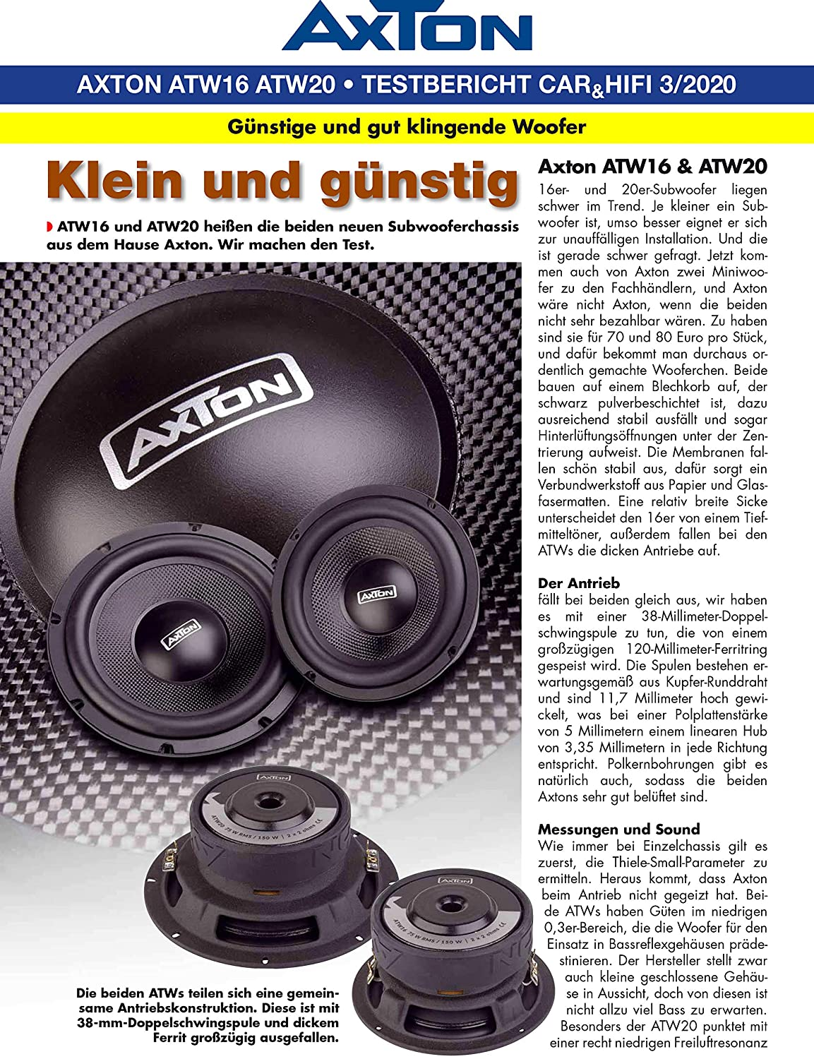 Ein schwarzer Lautsprecher mit schwarzem Gitter, dunklem Mittelkegel und Schraubenlöchern am Umfang.