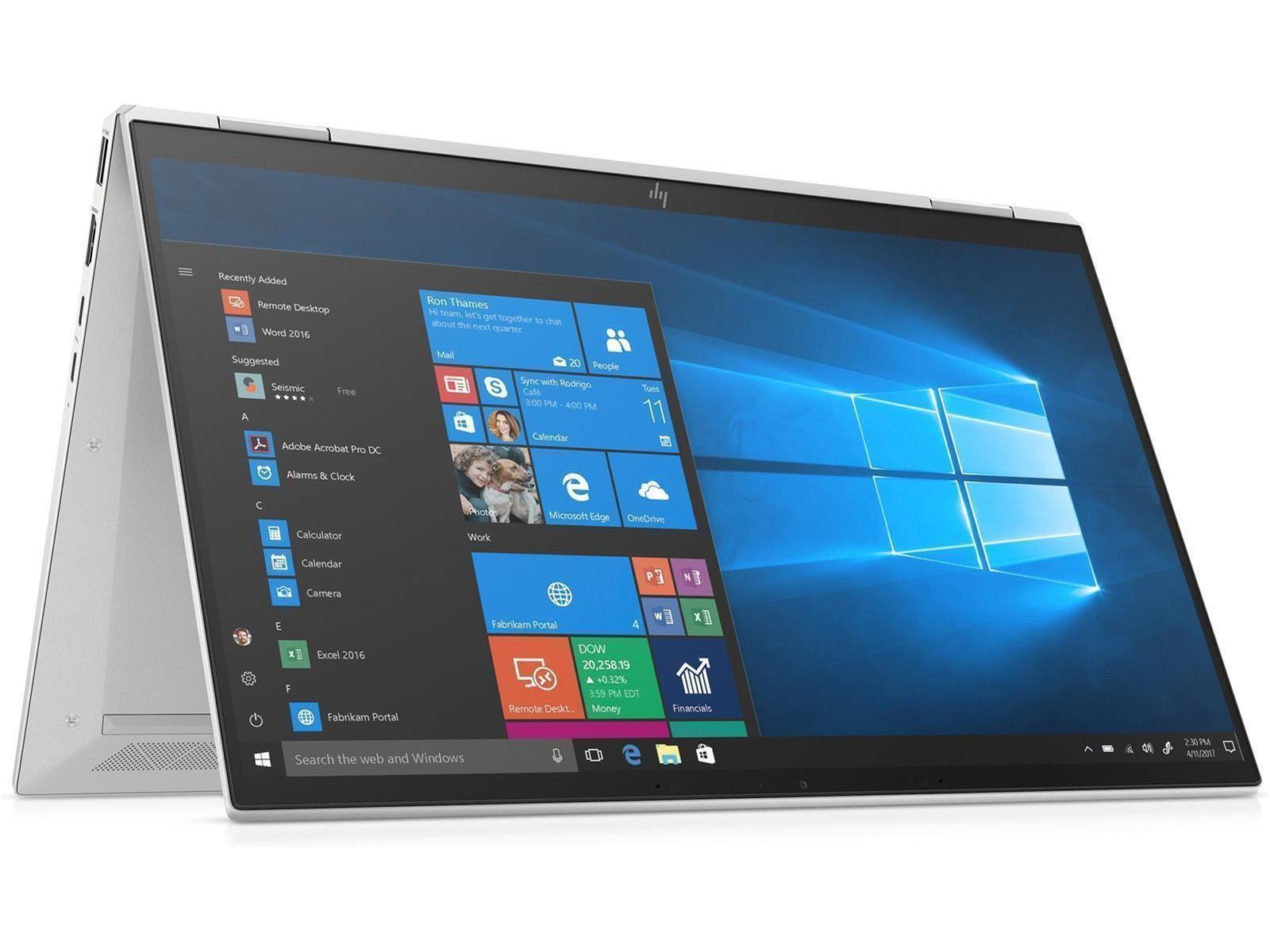 Ein Laptop mit einem Bildschirm, der einen Fluss zeigt, der durch eine felsige Schlucht fließt.
