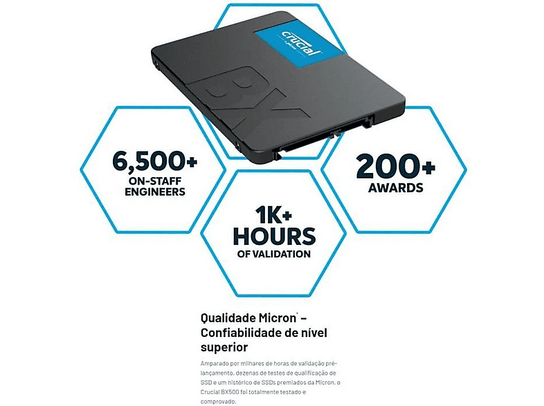 Disco duro SSD interno 500 GB | CRUCIAL BX500 500GB 3D NAND SAT