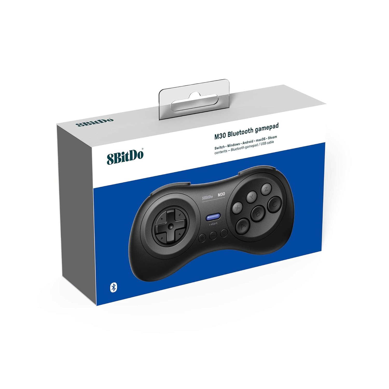 Une boîte de manette de jeu avec la manette visible sur le devant.