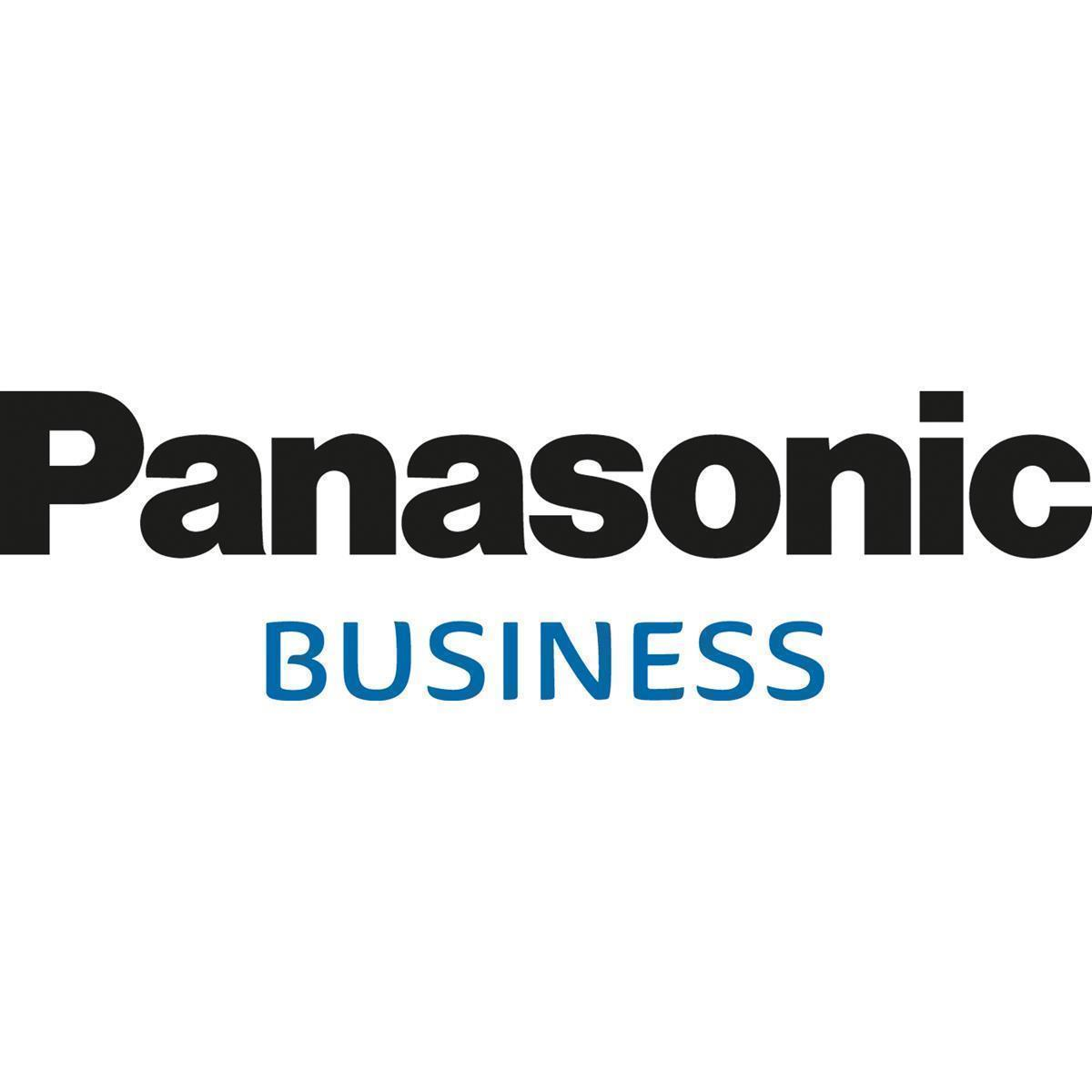Il logo Panasonic BUSINESS, in testo nero su sfondo bianco, testo blu sotto.