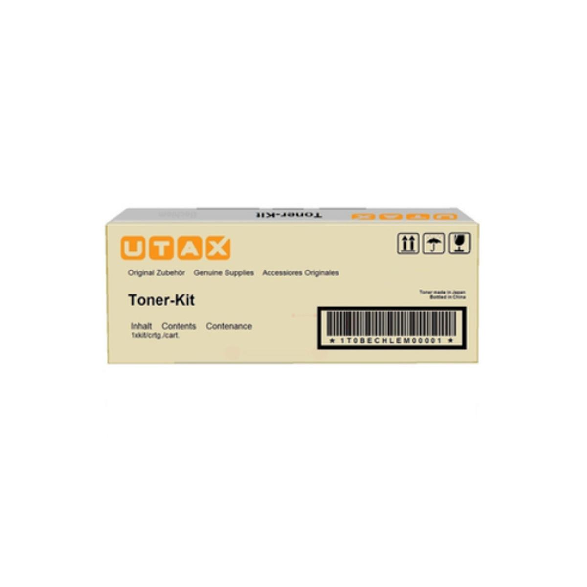 Una scatola marrone chiaro con 'UTAX Toner-Kit' stampato sopra. La scatola è su sfondo bianco.