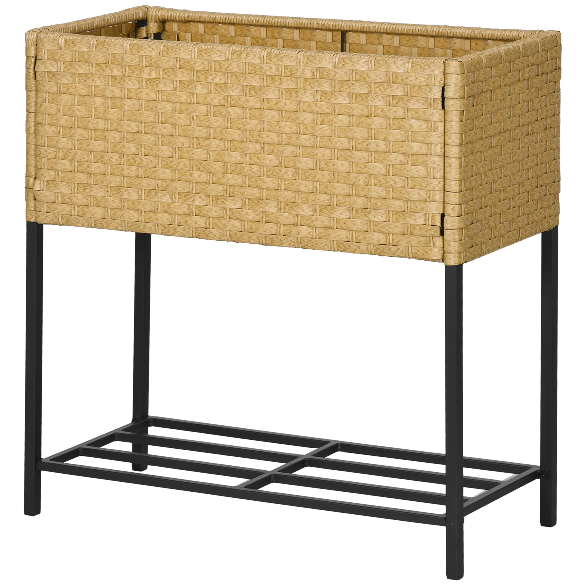 HIYORI 70 x 30 x 72 cm mit Fen und Ablage Blumenkasten, Braun | MediaMarkt