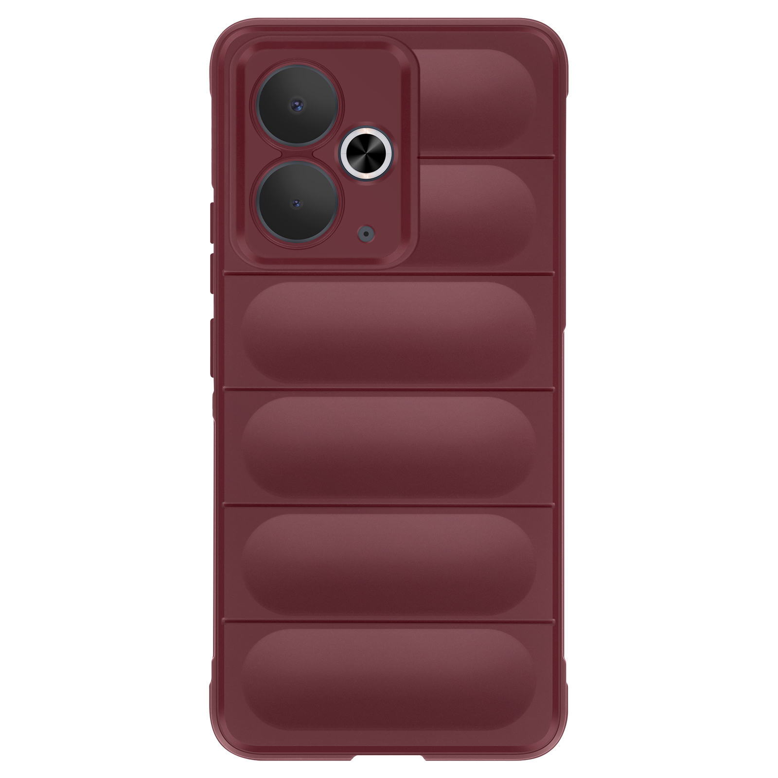 Custodia blu per telefono con fori per fotocamera. Superficie strutturata. Per un telefono.