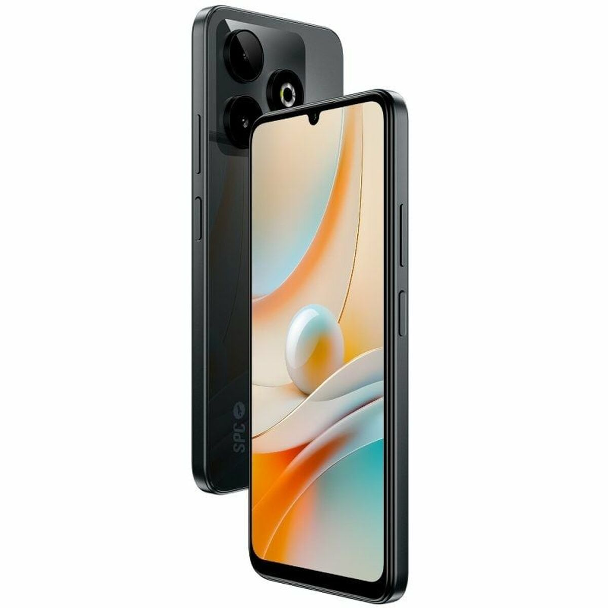 Due smartphone neri. Uno è in posizione verticale, che mostra lo schermo. L'altro è girato, mostrando il suo gruppo fotocamere.