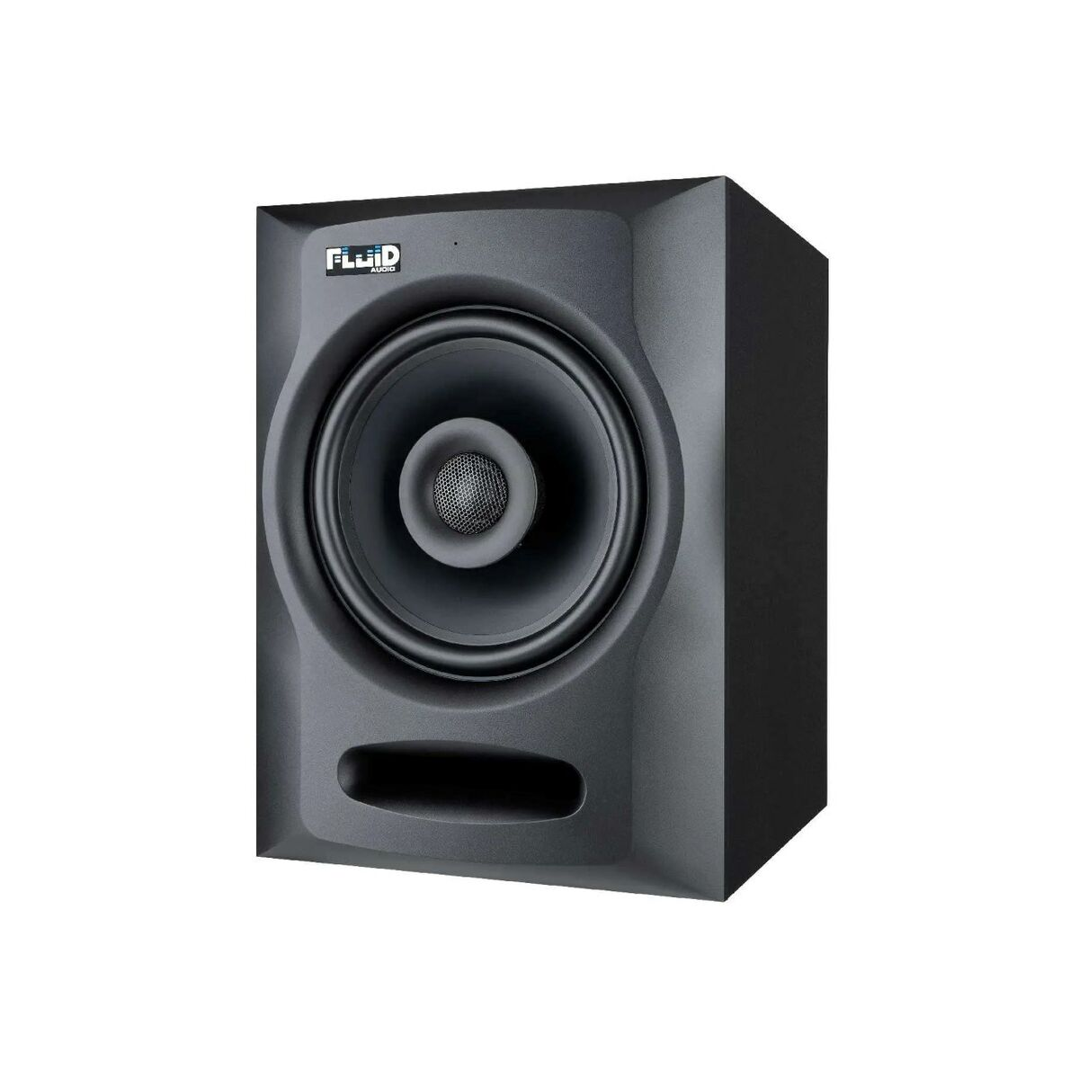 Un altoparlante monitor da studio nero con il logo Fluid Audio.