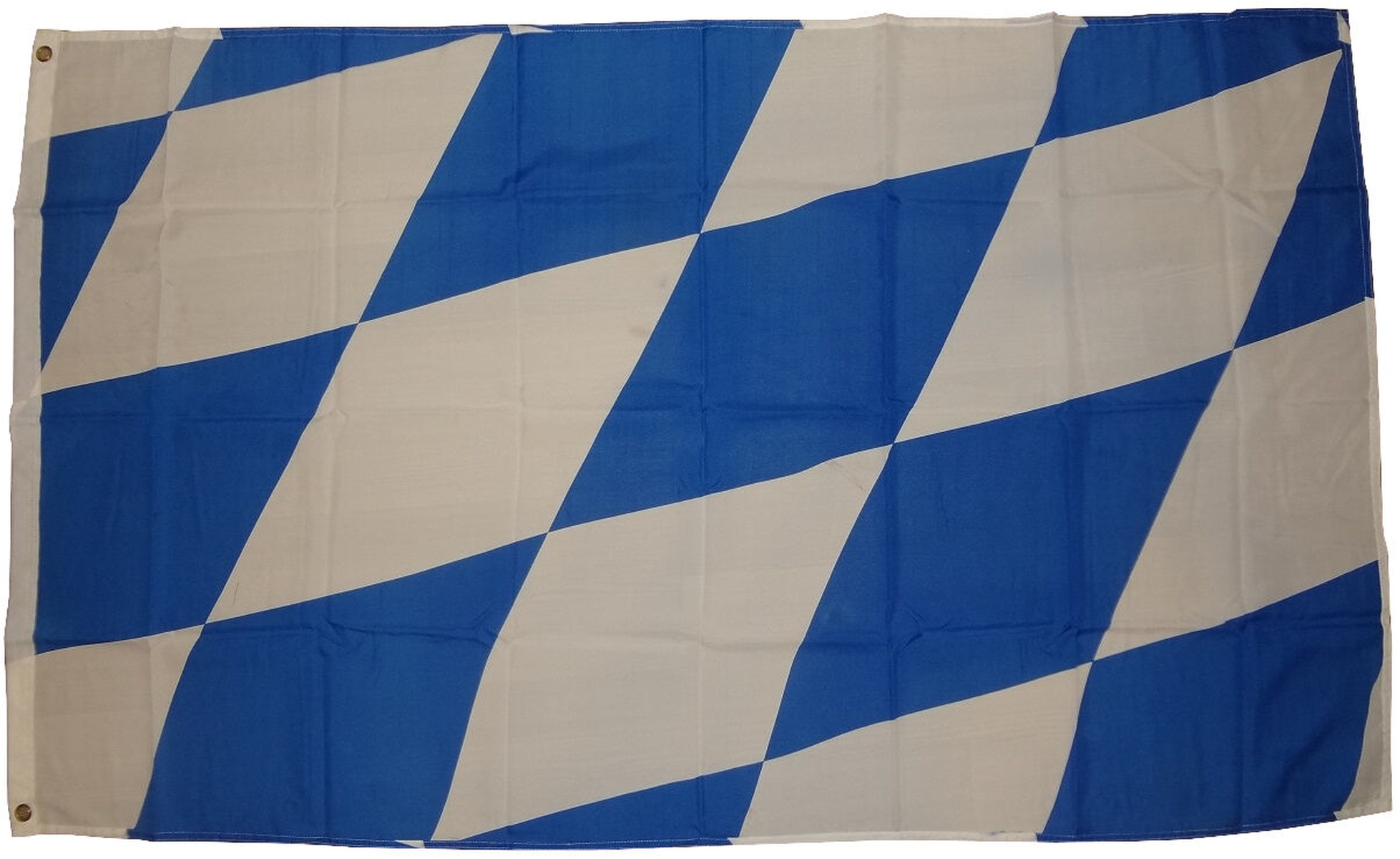 Bayrische Flagge. Weißes und blaues diagonales Rautenmuster.