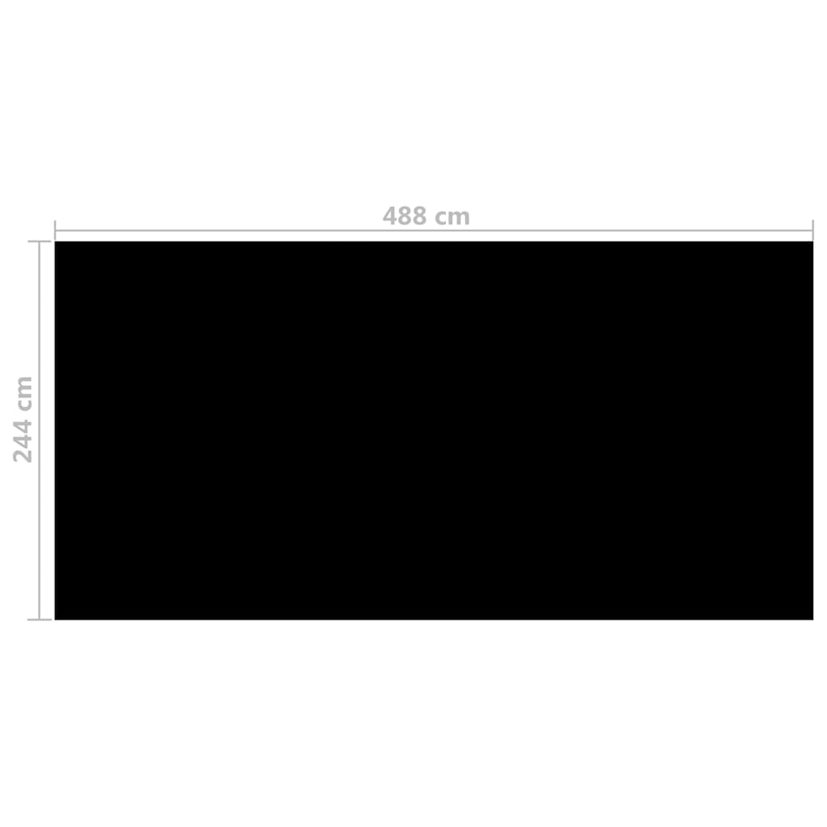 Ein schwarzes Bild mit Abmessungen. Ein großes schwarzes Rechteck.