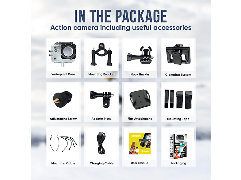 Vind 4k action camera in Actiecamera's op