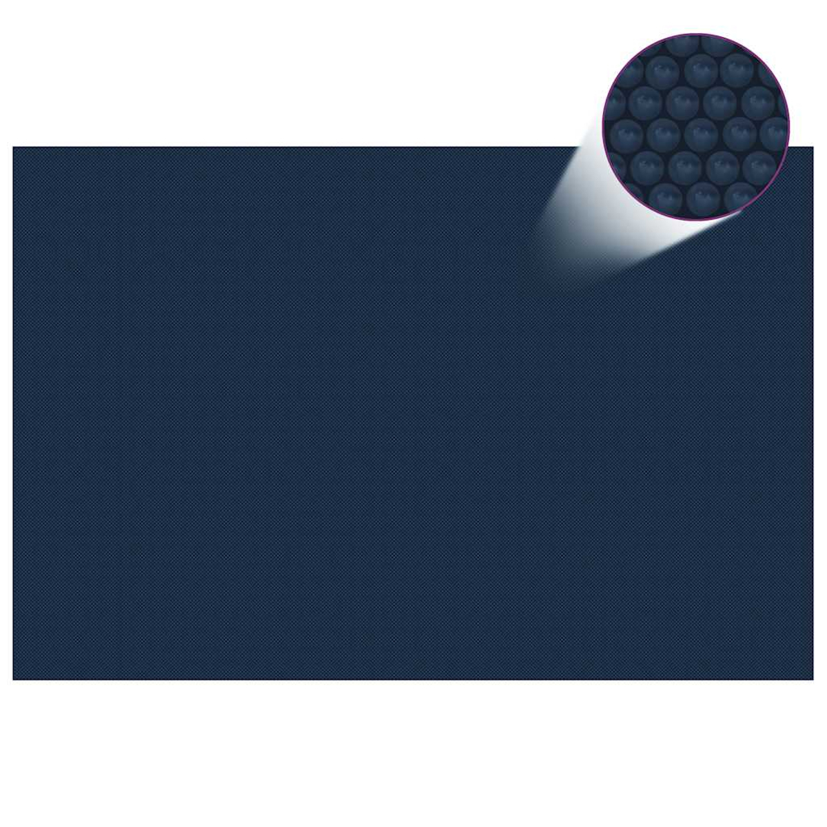 Ein blaues Blatt mit einem sich wiederholenden Muster aus dunkelblauen Punkten.