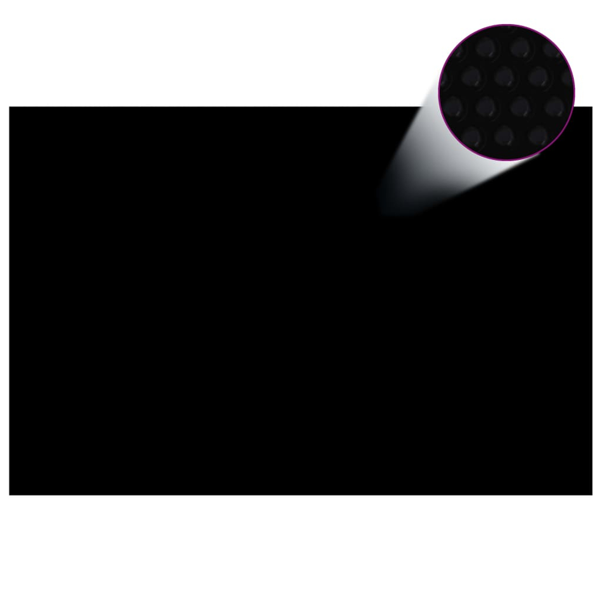Ein schwarzes Blatt mit einem Muster aus schwarzen Kreisen, durch einen Kreis hervorgehoben.