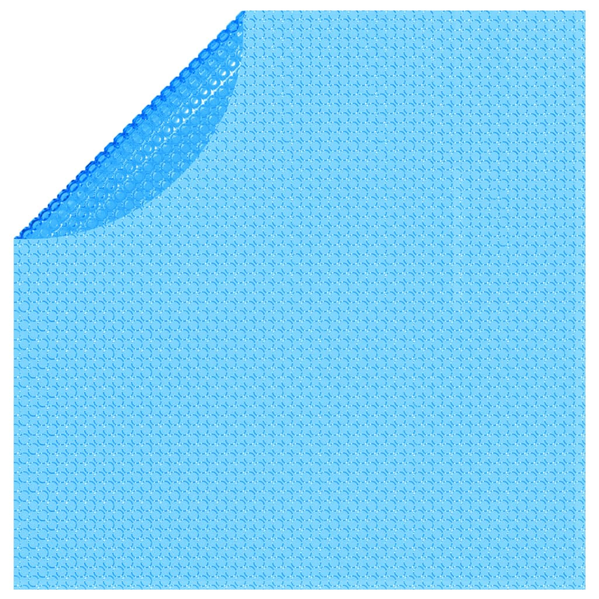 Blaue Poolabdeckung mit Blasen.