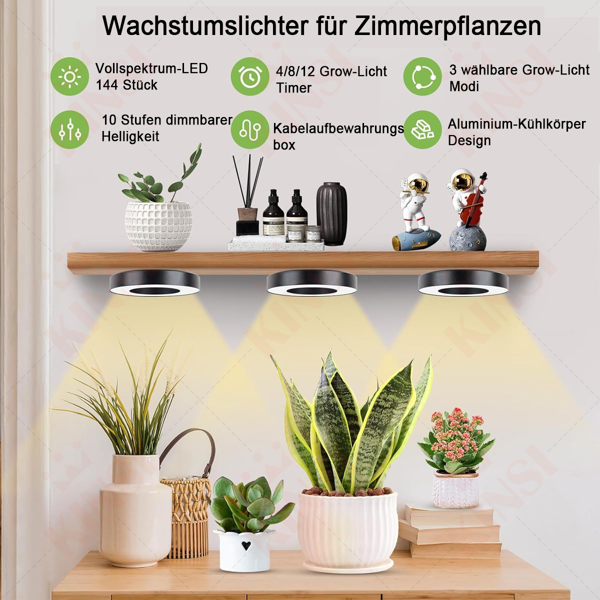 KINSI LED,Pflanze,Wachstum,Vollspektrum,Deckenleuchten Pflanzenlampe warmes  Licht | MediaMarkt