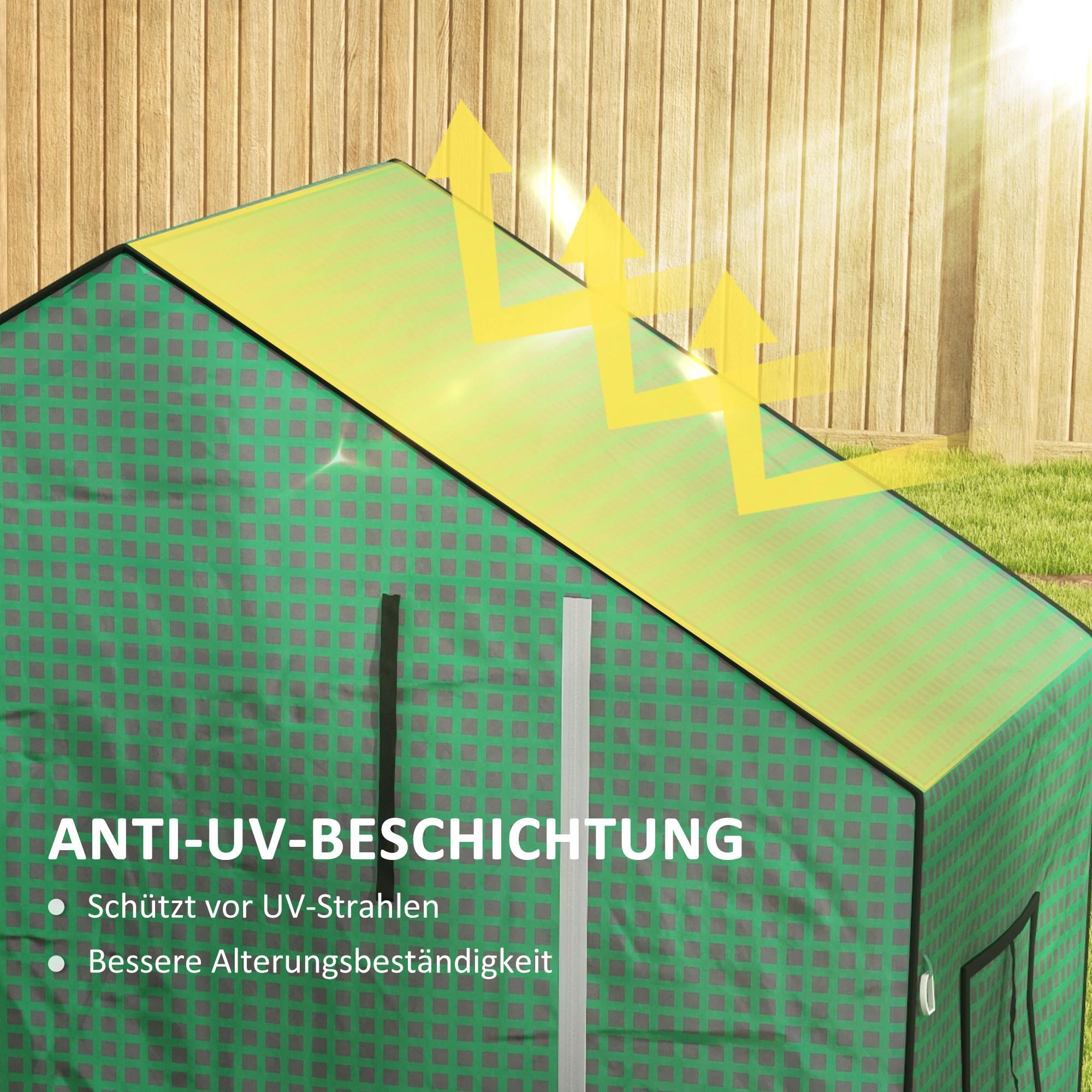Eine grün-grau karierte Struktur mit gelbem Dach, Anti-UV-Beschichtung ist vorhanden.