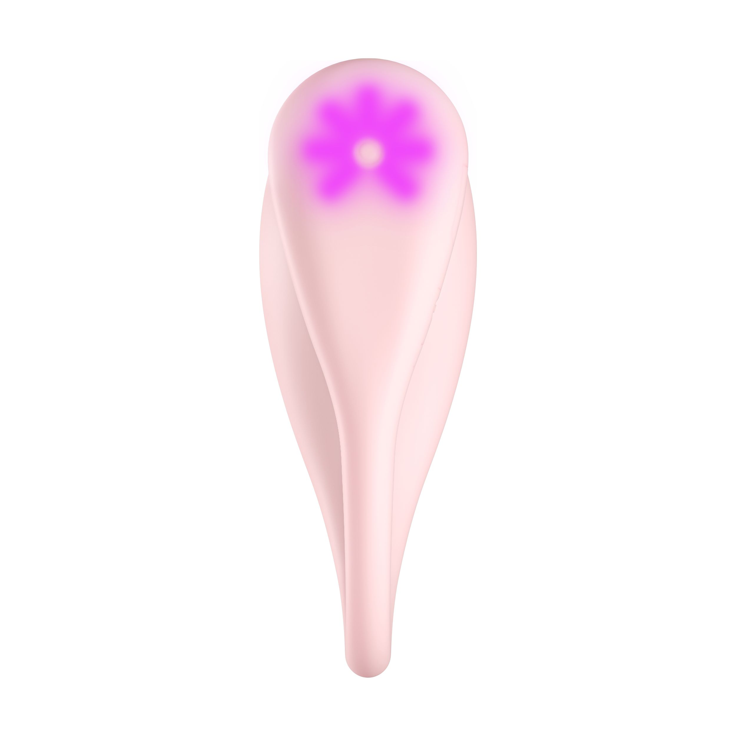 Ein rosa Sexspielzeug mit einem blütenförmigen Licht an der Spitze.