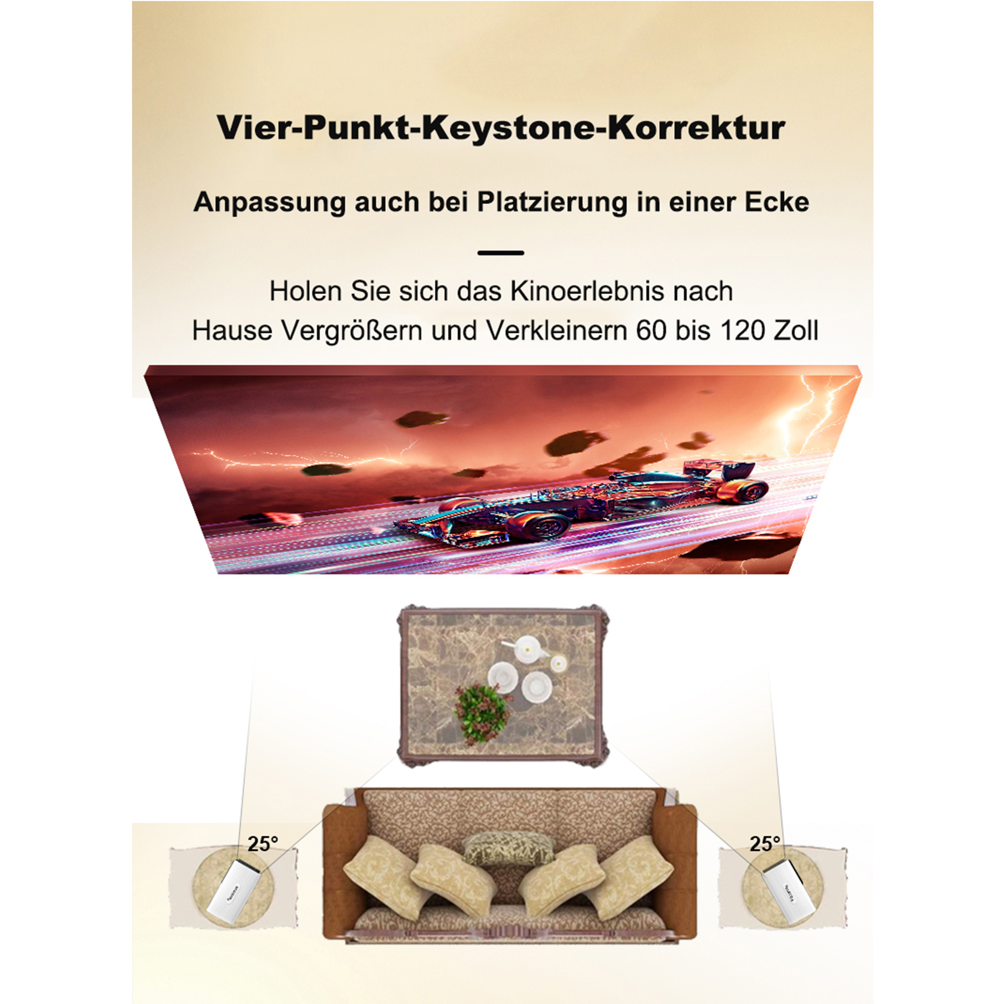 Eine weiße und silberne Grafikkarte mit drei Lüftern neben einer weißen und roten Schachtel mit einer Frau darauf.