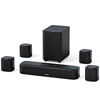 MediaMarkt ULTIMEA Aura A40 - 7.1 Sound Systeem met Subwoofer, 4 Satellietluidsprekers, App-Bediening Soundbar Zwart aanbieding
