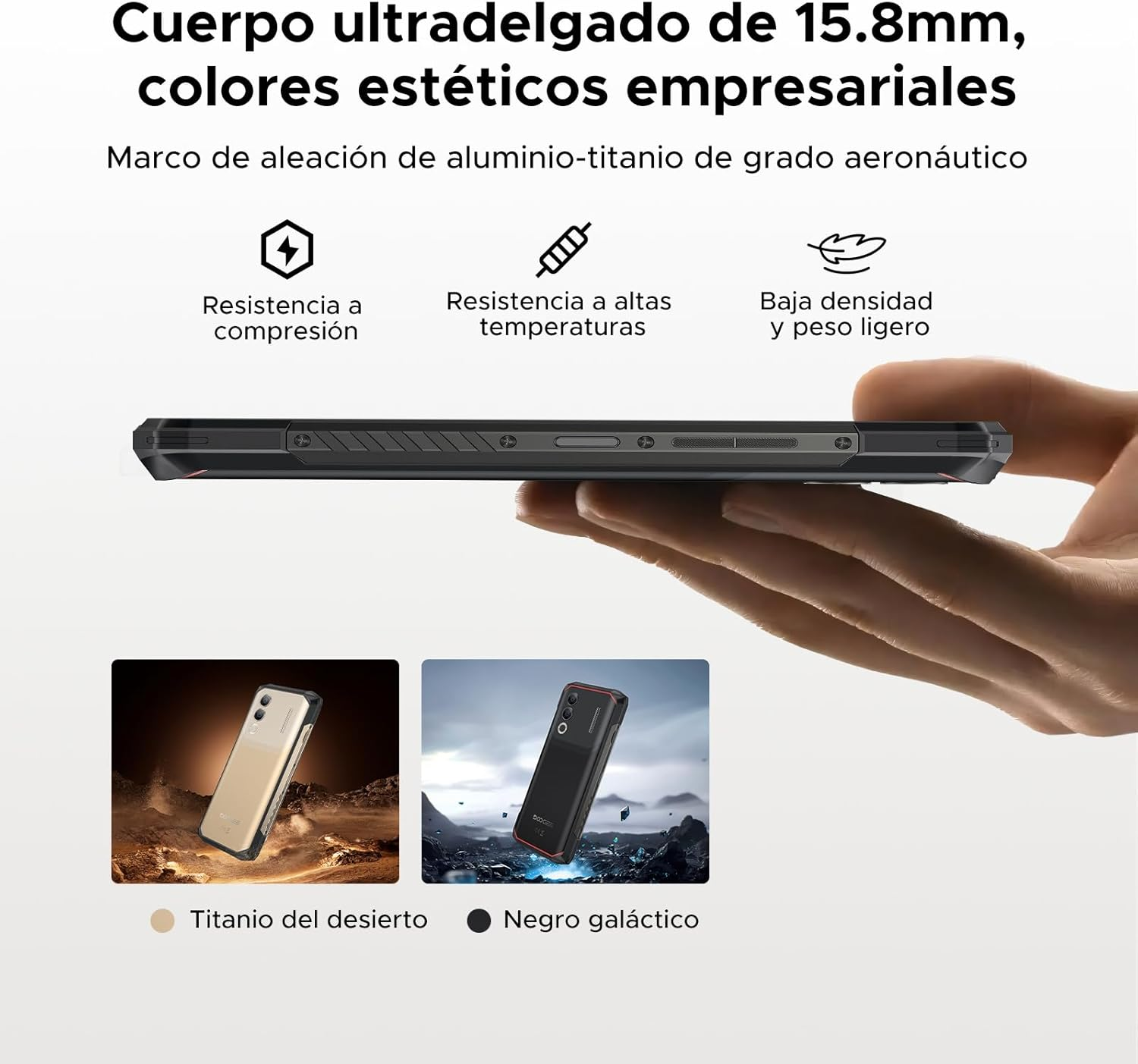 Nahaufnahme eines Smartphones. Es hat einen schwarzen Rahmen und einen goldfarbenen Körper.