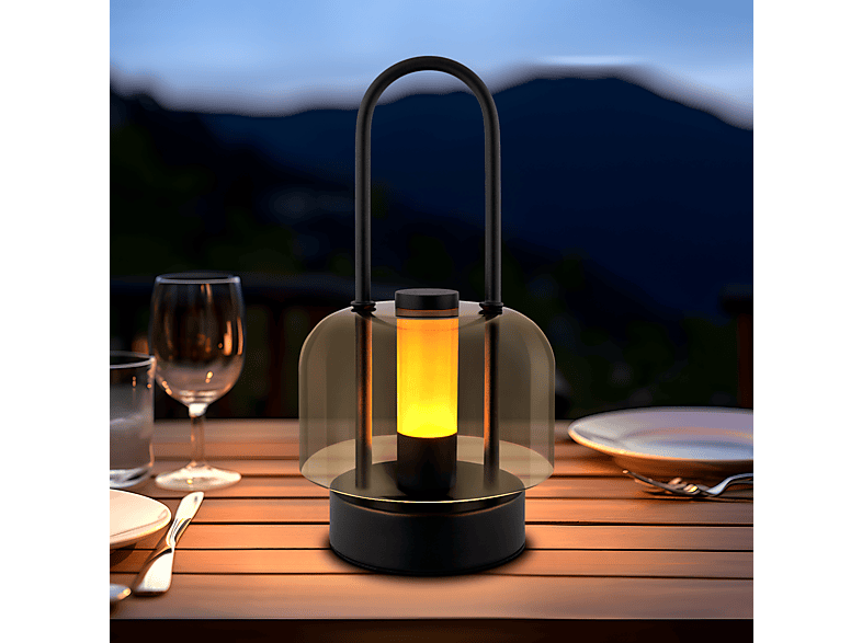 Reality, lampada da tavolo, Marc, METALE, Nero Opaco, corpo: legno naturale, Nero Opaco, 1 x E27, MAX.25,0 W