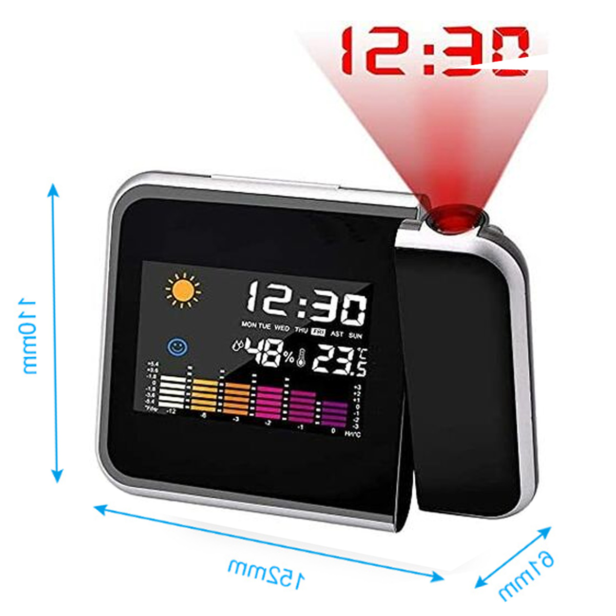 ELKUAIE Projektionswecker Mit Farbdisplay Uhr MediaMarkt