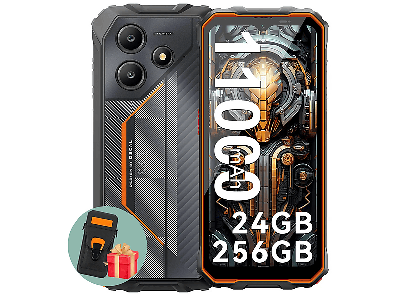 OSCAL MARINE 2 Mit Ledertasche 256 GB Naranja Dual SIM