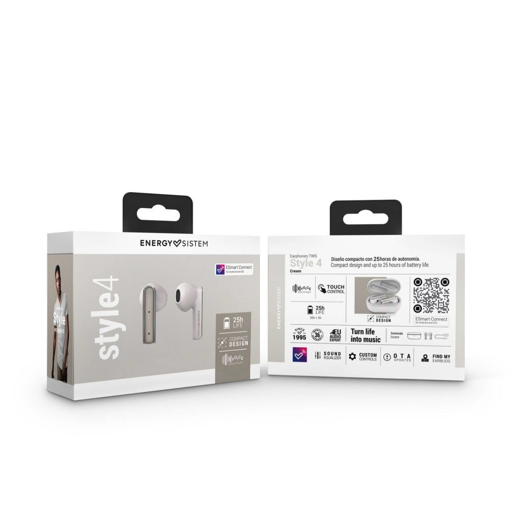 Auriculares inalámbricos (Nota: diadema sin cable) 453511 ENERGY SISTEM,  Intraurales, Bluetooth, Blanco