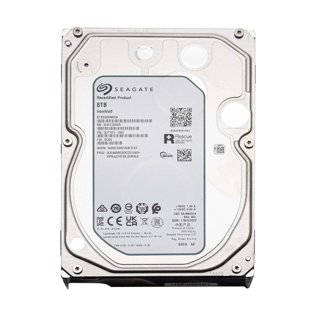 SEAGATE ST8000VN004 IRONWOLF 8TB BULK, 8 TB, HDD, 3,5 Zoll, intern