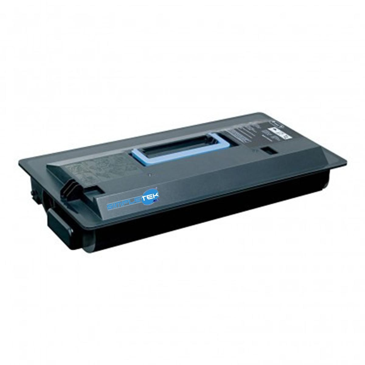 Una cartuccia toner per stampante nera con un accento blu. Il logo SimpleTek è visibile. Lo sfondo è bianco.