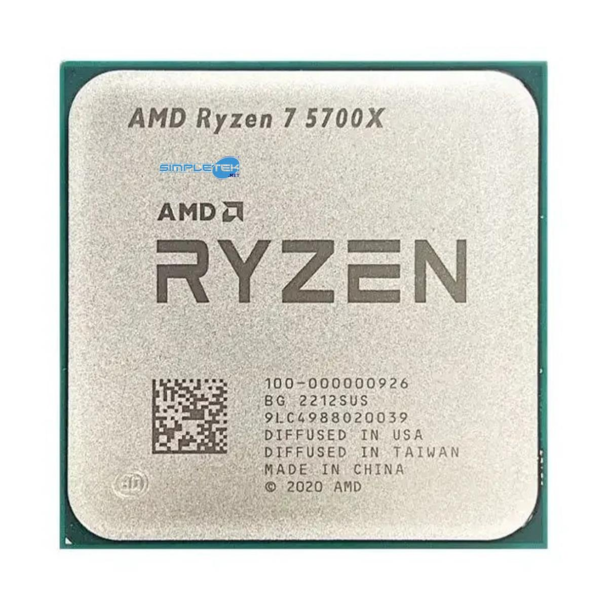 AMD AMD Ryzen 7-5700X 8-core processor met 16 threads en 4,6 GHz
