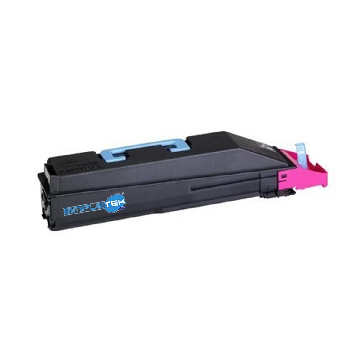 Una cartuccia toner nera con dettagli blu e rosa. Sulla cartuccia c'è la scritta 'SIMPLE TEK'.
