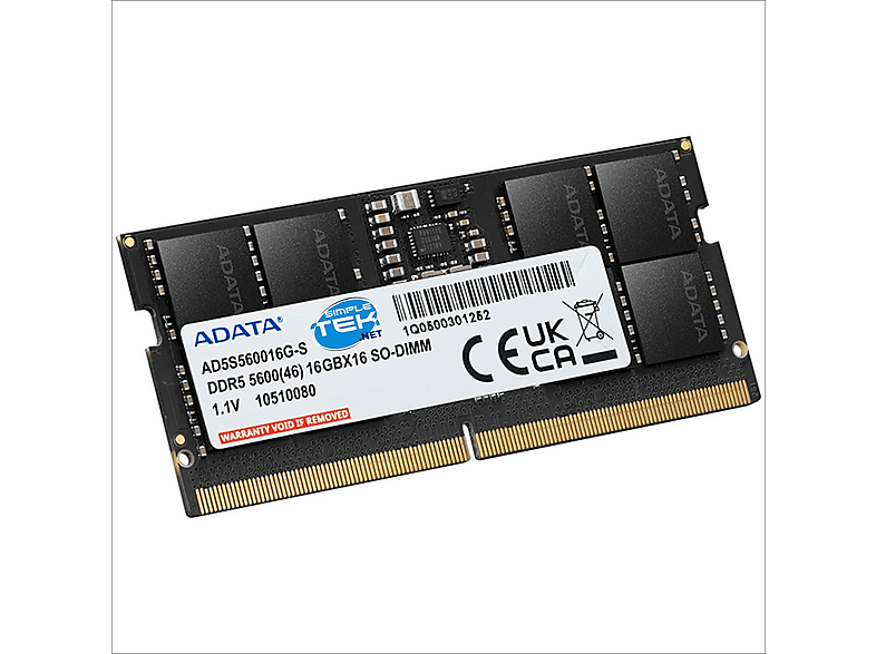 ADATA SO-DDR5-RAM AD5S560016G-S 5600 MHz Arbeitsspeicher 16 GB