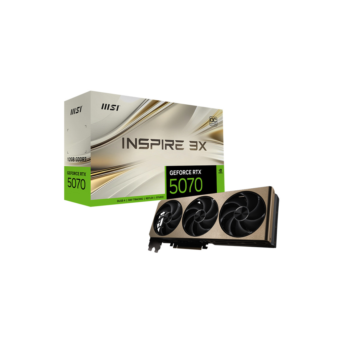 MSI GeForce RTX 5070 12G INSPIRE 3X OC GeForce RTX™ 5070 12 GB Ekran Kartı