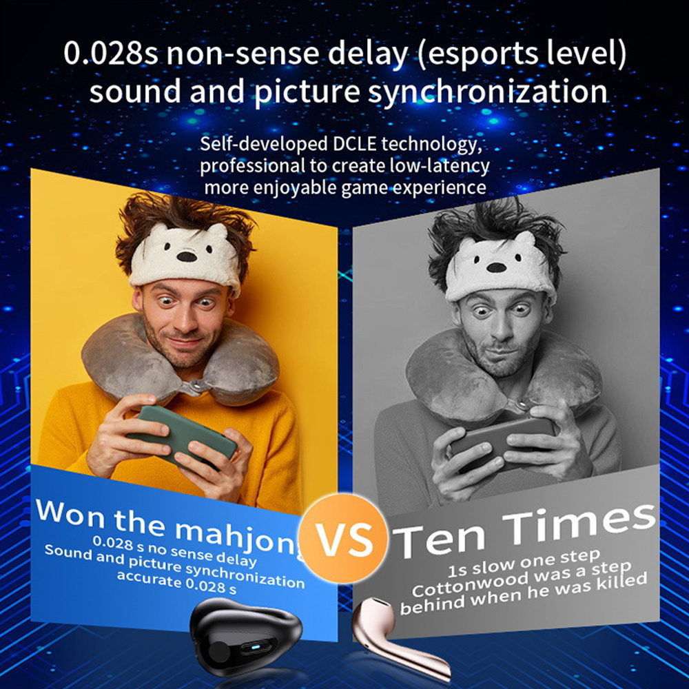 Das Bild zeigt zwei Männer, einen in Farbe, einen in Graustufen, mit Bärenaugenmasken und Nackenkissen, die Telefone halten. Text vergleicht Spielgeschwindigkeiten.