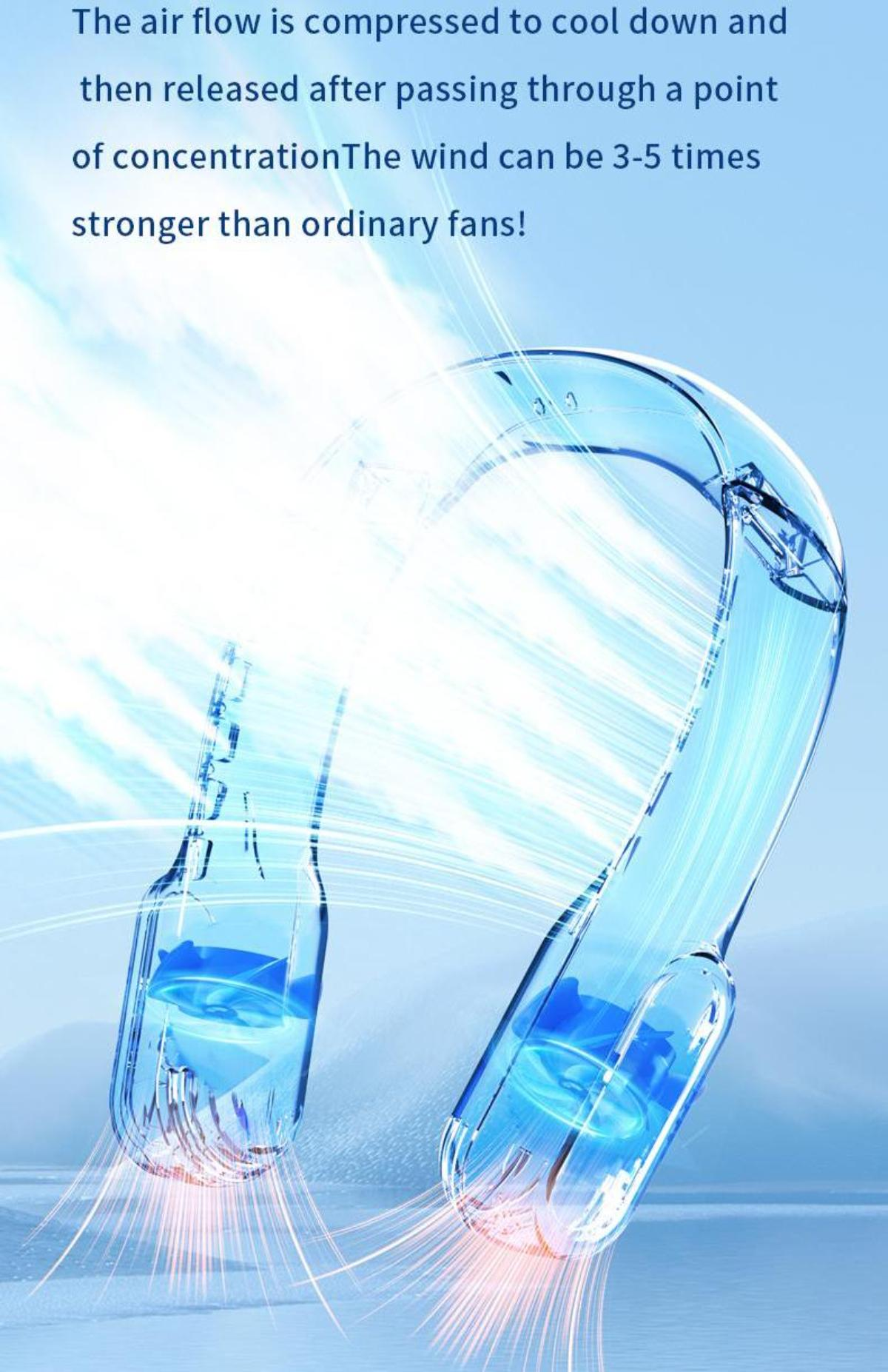 Zwei transparente Glasstrukturen mit blauer Flüssigkeit. Lichtlinien gehen von unten aus, Text oben.
