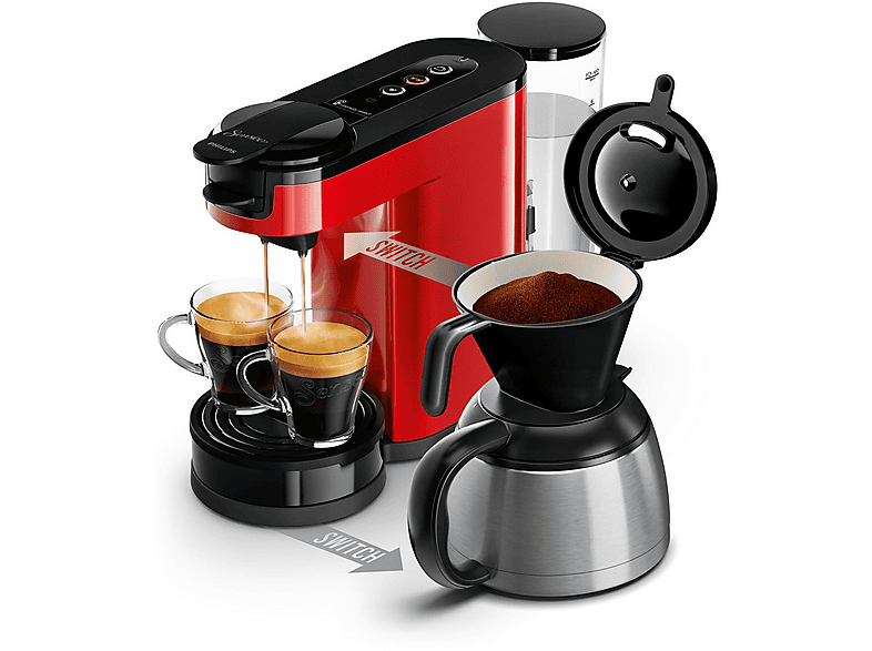 PHILIPS HD6592/84 Kaffeepadmaschine, Rot