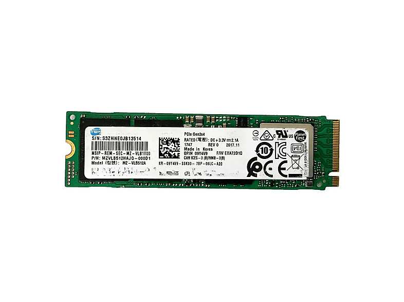Disco duro SSD interno 512 GB | SAMSUNG PM981, Interno, Verde