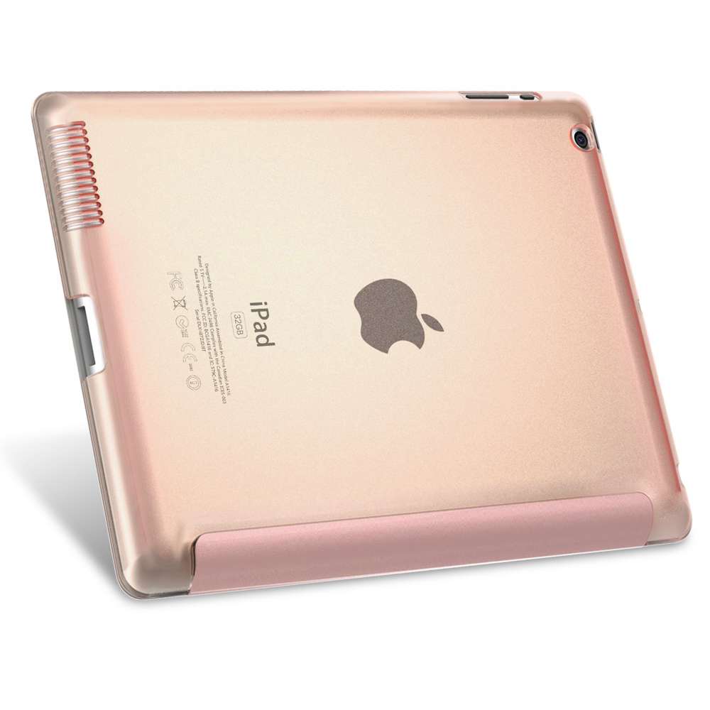 Eine rosa iPad-Hülle mit Magnetverschluss, die für Schutz und ein schlankes Aussehen entwickelt wurde.