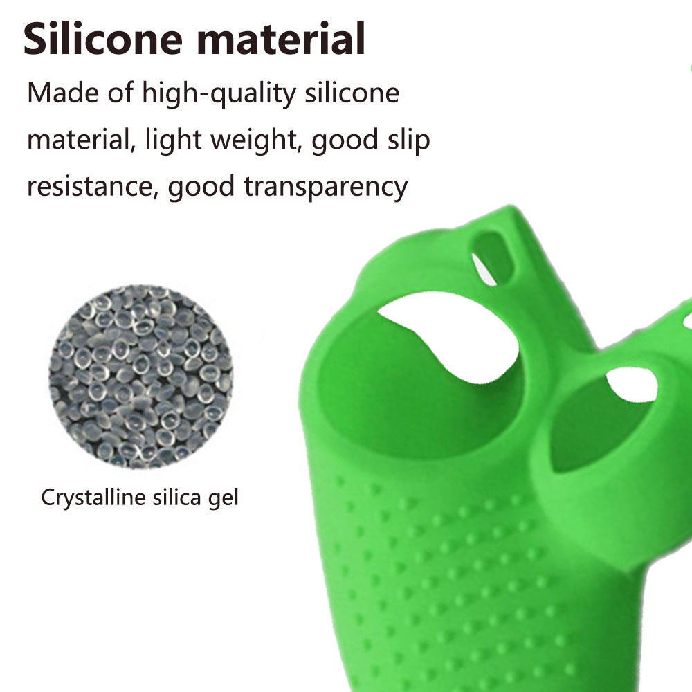 Nahaufnahme einer grünen Silikonhülle für einen Controller, die die Eigenschaften und das Design des Materials hervorhebt.