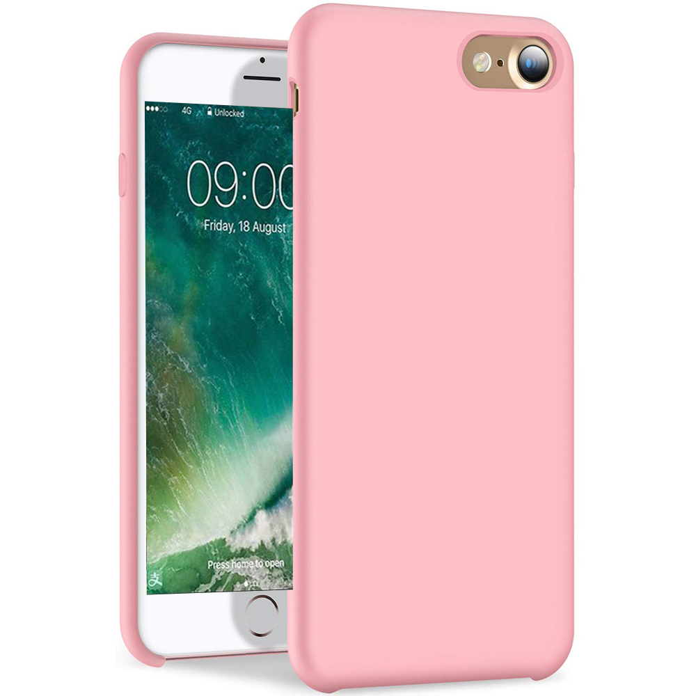 Eine pinkfarbene Handyhülle schützt ein Telefon, das auf seinem Bildschirm die Uhrzeit 09:00 anzeigt.