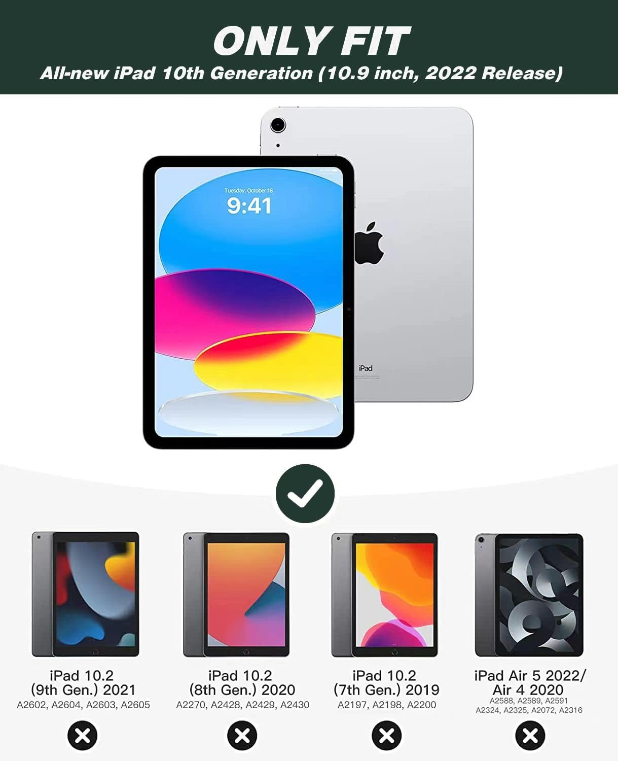 Kompatibilitätstabelle für das iPad der 10. Generation, die zeigt, welche Modelle kompatibel sind.