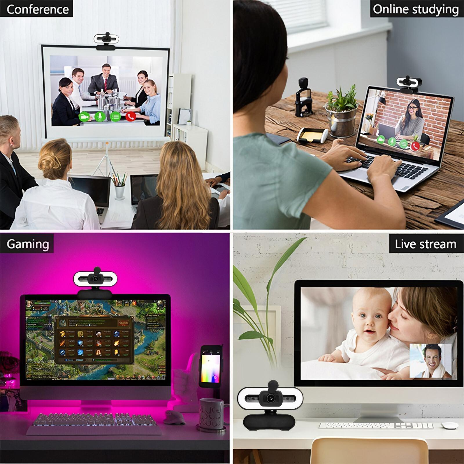 Webcam-Anwendungsszenarien: Konferenz, Online-Studium, Gaming und Live-Stream. Alles mit der Webcam.