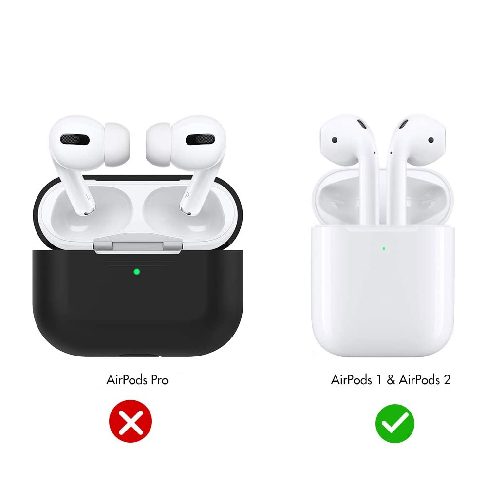 Schwarzes AirPods Pro-Etui ist nicht kompatibel, aber weißes AirPods 1/2-Etui ist kompatibel.