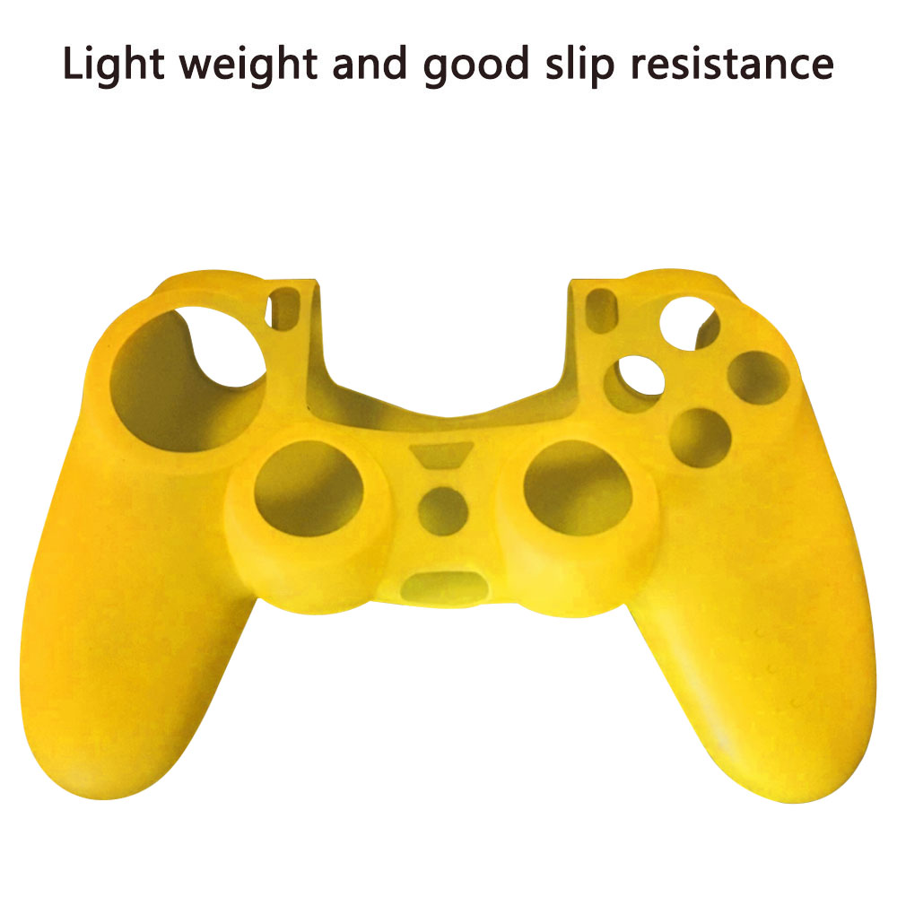 Eine gelbe Controller-Abdeckung auf weißem Hintergrund.