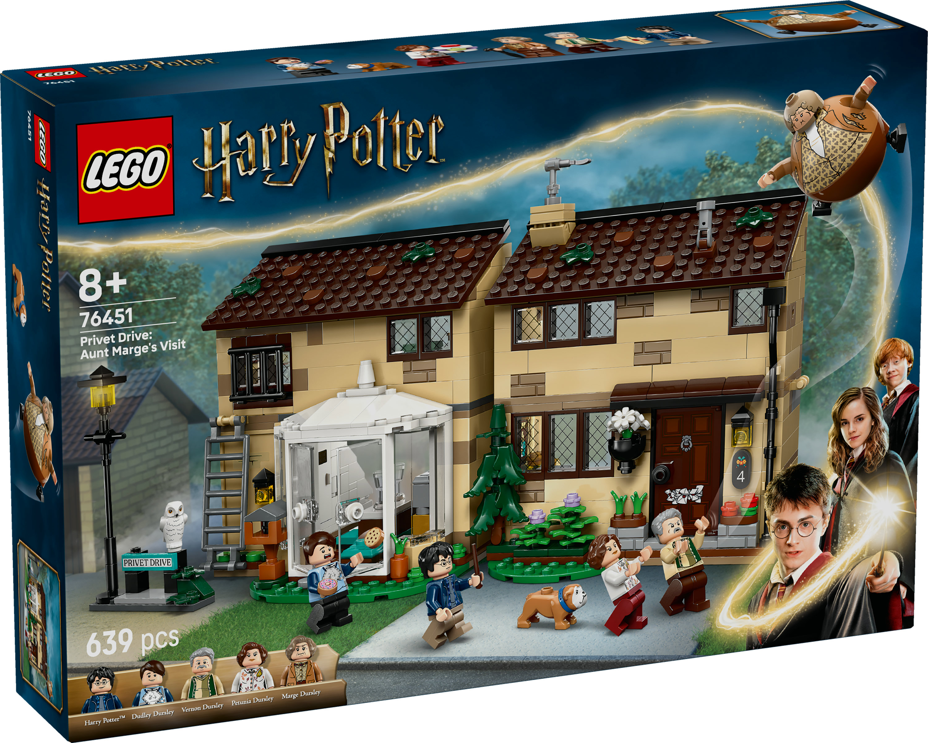 Wyświetlane jest pudełko zestawu LEGO Harry Potter 76451 Privet Drive.
