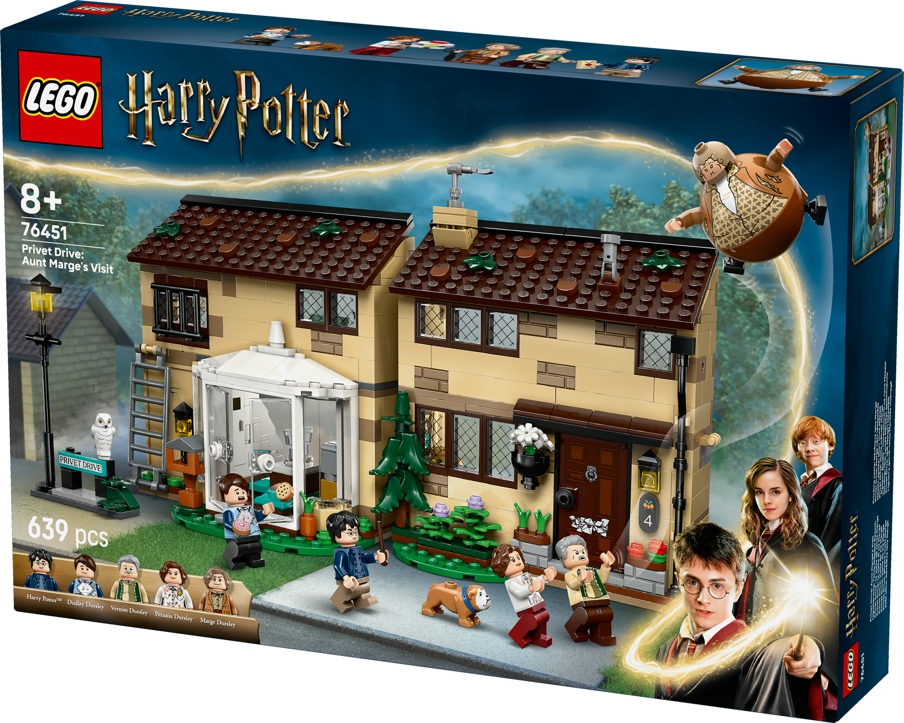 Wyświetlane jest pudełko zestawu LEGO Harry Potter 76451 Privet Drive.
