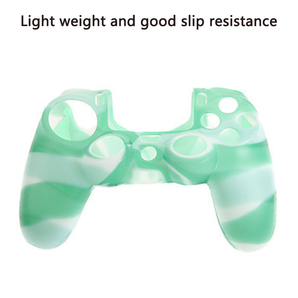 Mintfarbene und weiße Silikonabdeckung für Gamecontroller. Leicht und rutschfest.
