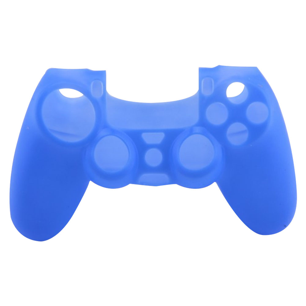Eine einzelne blaue Silikonhülle für einen Gamecontroller wird auf einem weißen Hintergrund präsentiert.